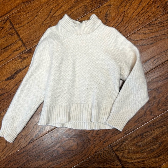 Everlane recycled cashmere waffle knit crop sweater - Picture 1 of 7
